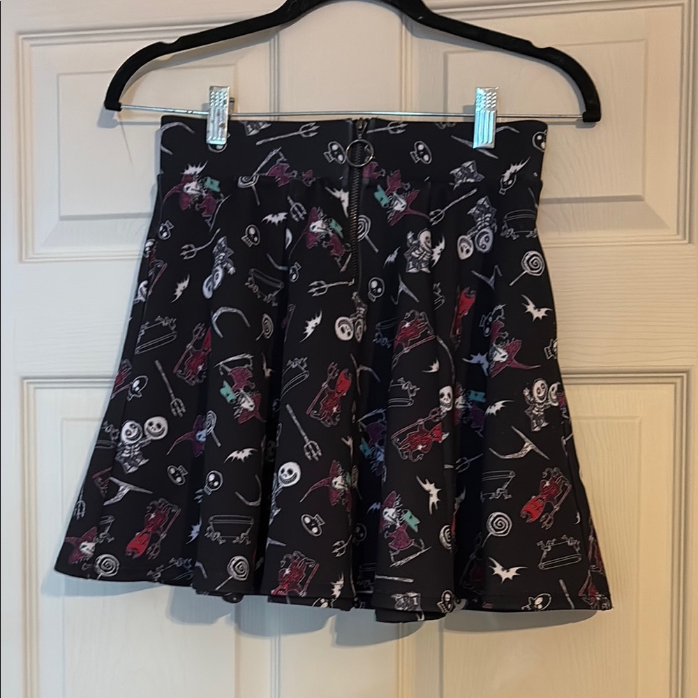 Disney Black and White Skater Mini Skirt